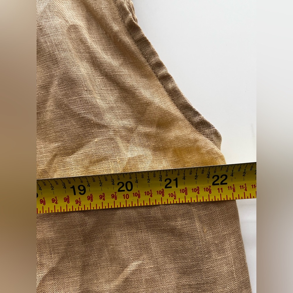 Magic Linen Women's Lightweight Shirt Button Up blouse tan M - Picture 4 of 5